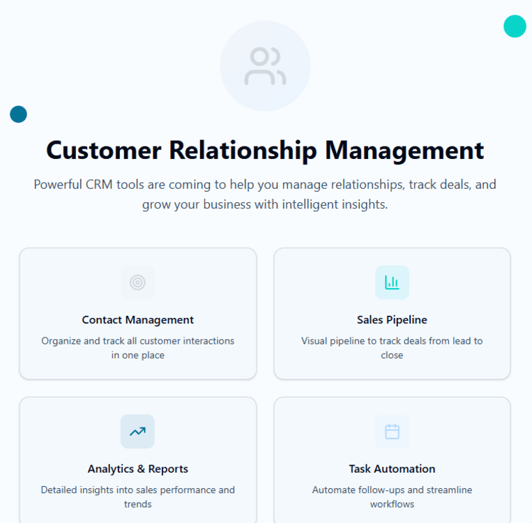 Manage & Nurture - Everything lives inside the built-in CRM